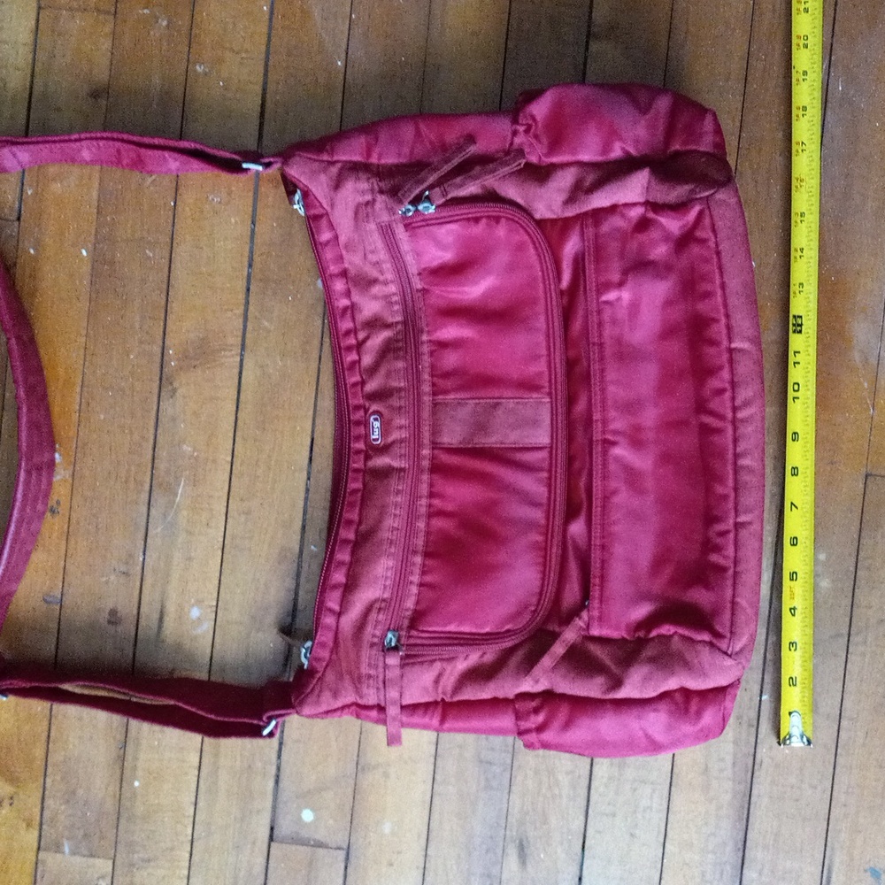 Lug red crossbody tote bag
